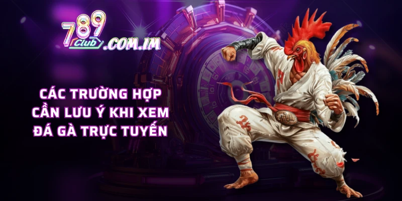 Các trường hợp cần lưu ý khi xem đá gà trực tuyến